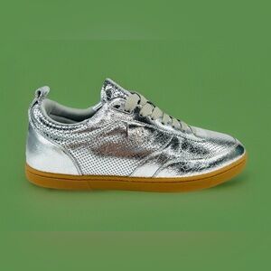 CHRISTIAN LOUBOUTIN Tutti Rui Flat Silver Metallic Men Sneakers EU 44 - US 11